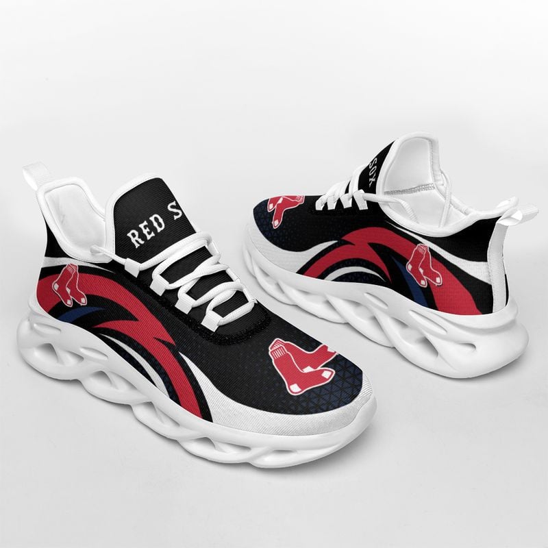 Boston Red Sox Triangle Abstract Pattern Max Soul Shoes NEW054536 - Famjoys Boston Red Sox Triangle Abstract Pattern Max Soul Shoes NEW054536 - Famjoys