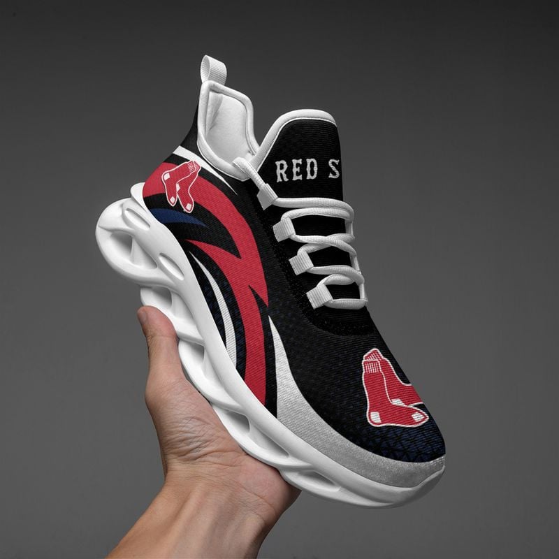 Boston Red Sox Triangle Abstract Pattern Max Soul Shoes NEW054536 - Famjoys Boston Red Sox Triangle Abstract Pattern Max Soul Shoes NEW054536 - Famjoys