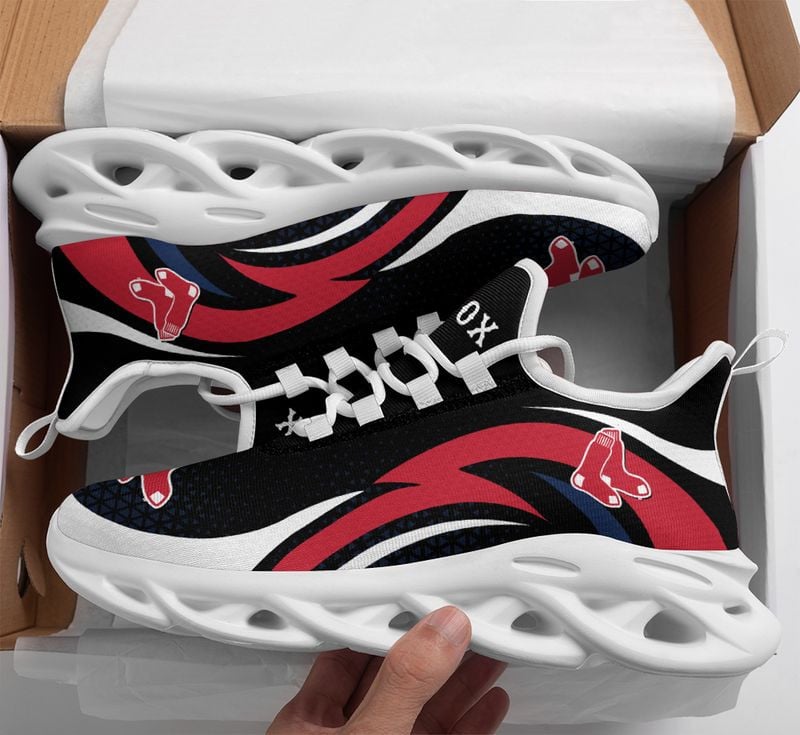 Boston Red Sox Triangle Abstract Pattern Max Soul Shoes NEW054536 - Famjoys Boston Red Sox Triangle Abstract Pattern Max Soul Shoes NEW054536 - Famjoys