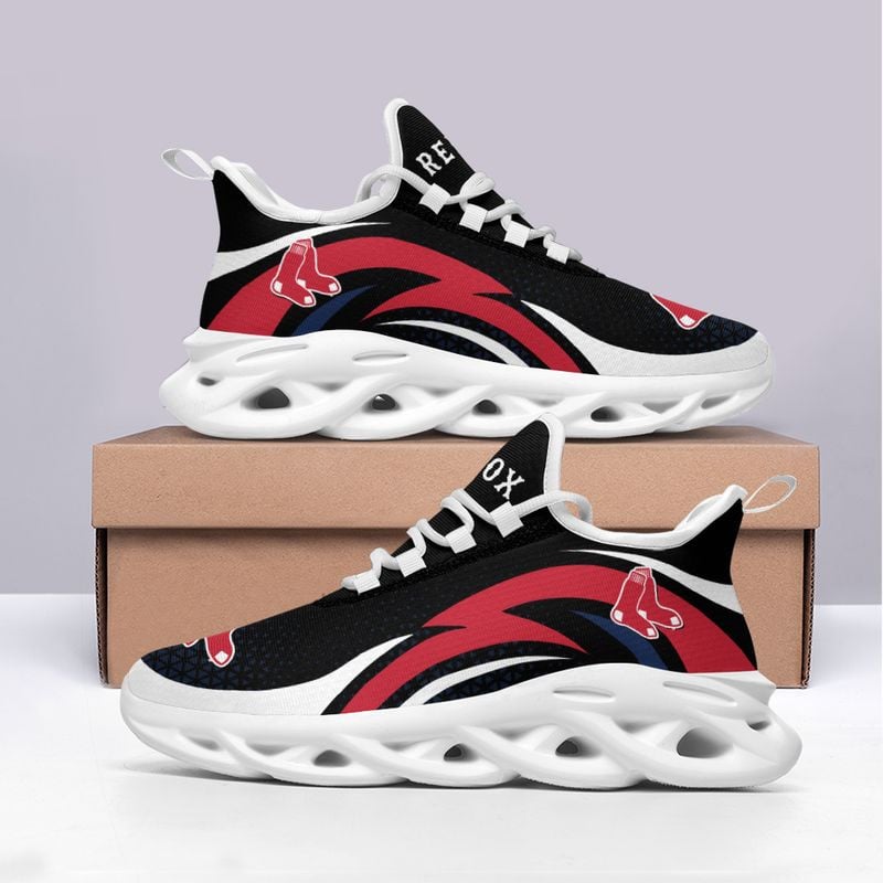 Boston Red Sox Triangle Abstract Pattern Max Soul Shoes NEW054536 - Famjoys Boston Red Sox Triangle Abstract Pattern Max Soul Shoes NEW054536 - Famjoys