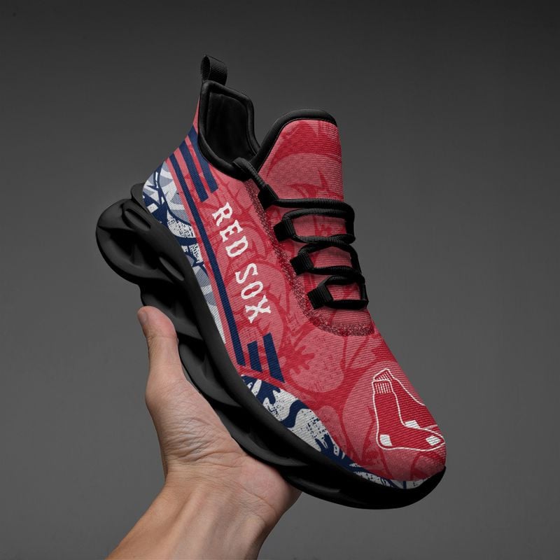 Boston Red Sox Tropical Flowers Max Soul Shoes NLA066136 - Famjoys Boston Red Sox Tropical Flowers Max Soul Shoes NLA066136 - Famjoys