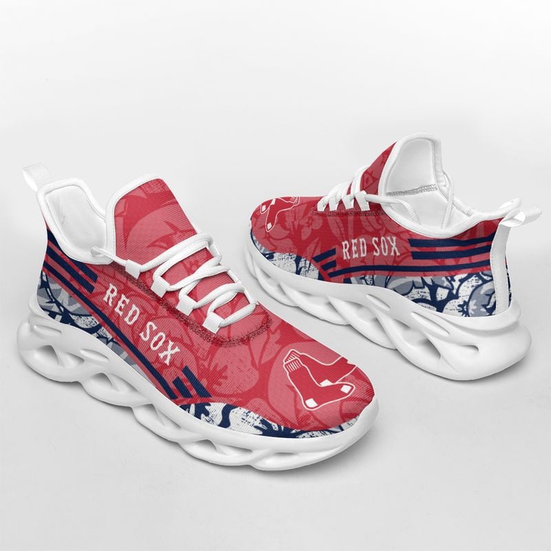 Boston Red Sox Tropical Flowers Max Soul Shoes NLA066136 - Famjoys Boston Red Sox Tropical Flowers Max Soul Shoes NLA066136 - Famjoys