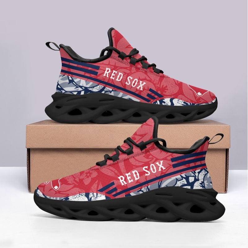 Boston Red Sox Tropical Flowers Max Soul Shoes NLA066136 - Famjoys Boston Red Sox Tropical Flowers Max Soul Shoes NLA066136 - Famjoys