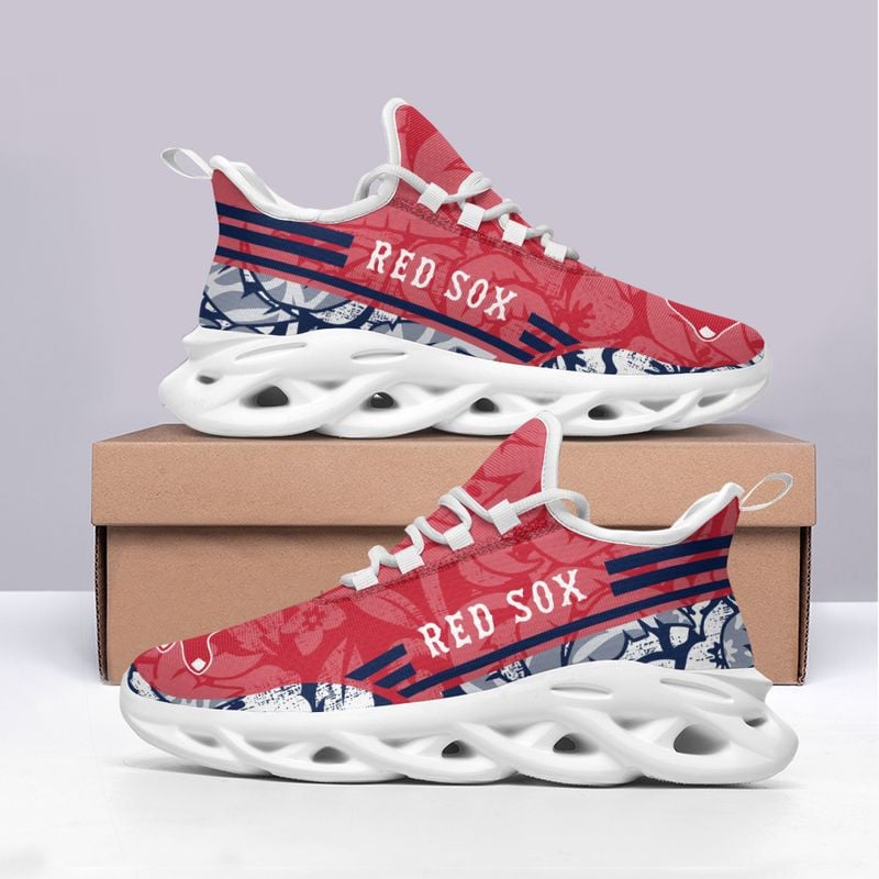 Boston Red Sox Tropical Flowers Max Soul Shoes NLA066136 - Famjoys Boston Red Sox Tropical Flowers Max Soul Shoes NLA066136 - Famjoys