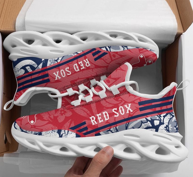Boston Red Sox Tropical Flowers Max Soul Shoes NLA066136 - Famjoys Boston Red Sox Tropical Flowers Max Soul Shoes NLA066136 - Famjoys