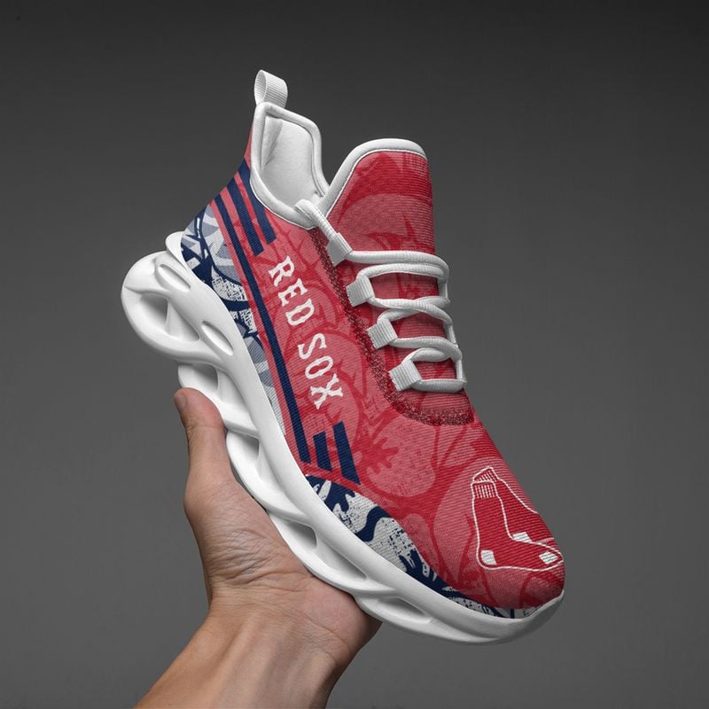Boston Red Sox Tropical Flowers Max Soul Shoes NLA066136 - Famjoys Boston Red Sox Tropical Flowers Max Soul Shoes NLA066136 - Famjoys