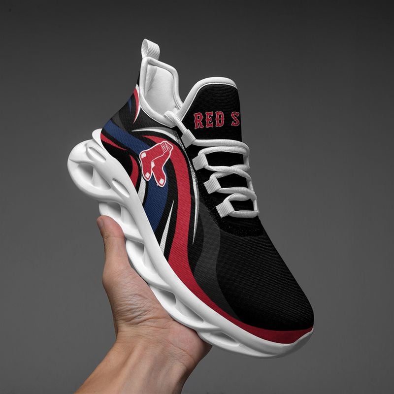 Boston Red Sox Wavy Style Max Soul Shoes NEW054736 - Famjoys Boston Red Sox Wavy Style Max Soul Shoes NEW054736 - Famjoys