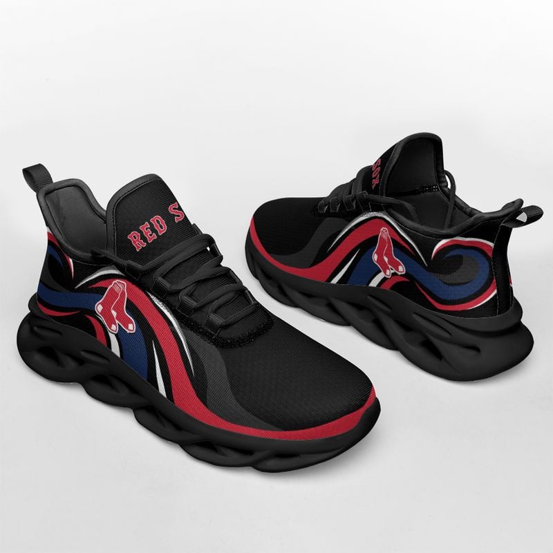 Boston Red Sox Wavy Style Max Soul Shoes NEW054736 - Famjoys Boston Red Sox Wavy Style Max Soul Shoes NEW054736 - Famjoys