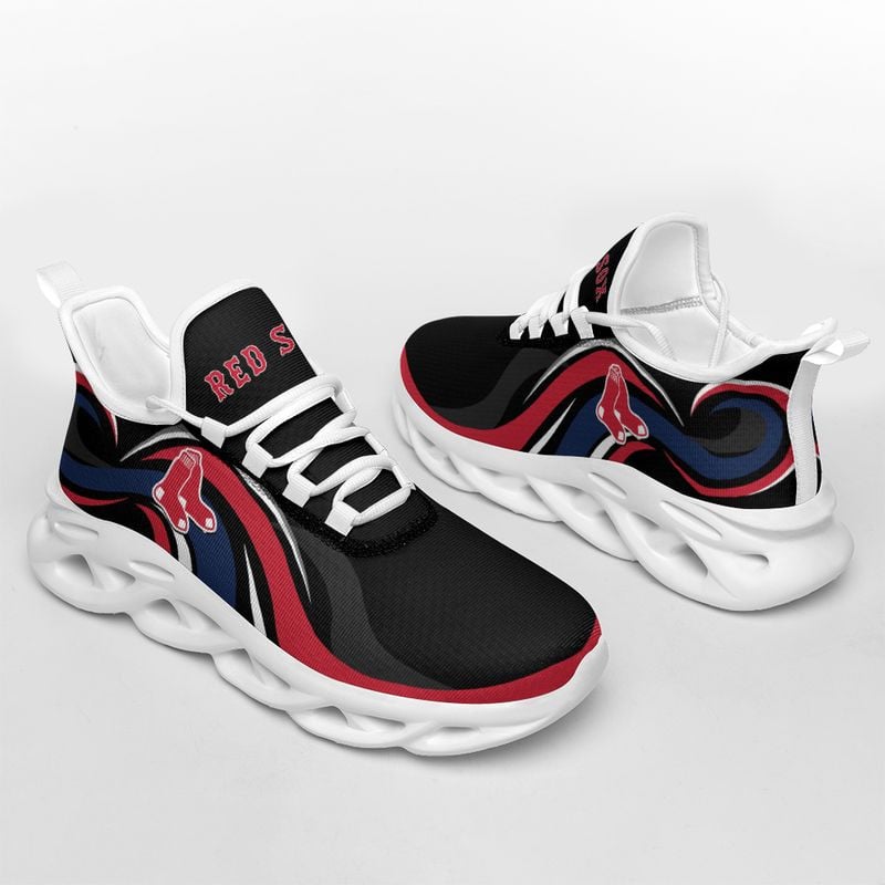 Boston Red Sox Wavy Style Max Soul Shoes NEW054736 - Famjoys Boston Red Sox Wavy Style Max Soul Shoes NEW054736 - Famjoys