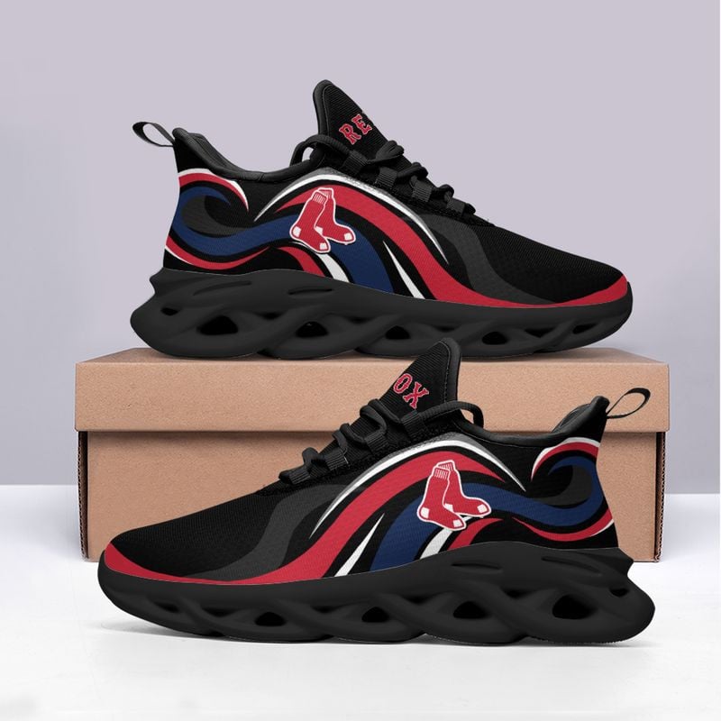 Boston Red Sox Wavy Style Max Soul Shoes NEW054736 - Famjoys Boston Red Sox Wavy Style Max Soul Shoes NEW054736 - Famjoys