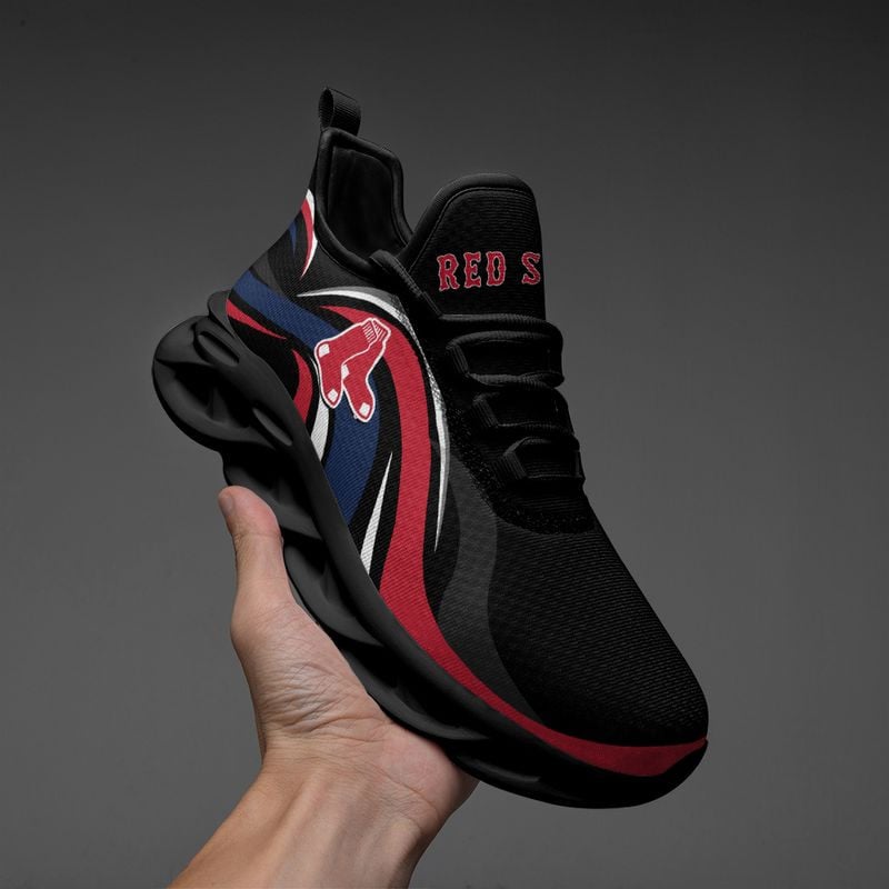 Boston Red Sox Wavy Style Max Soul Shoes NEW054736 - Famjoys Boston Red Sox Wavy Style Max Soul Shoes NEW054736 - Famjoys