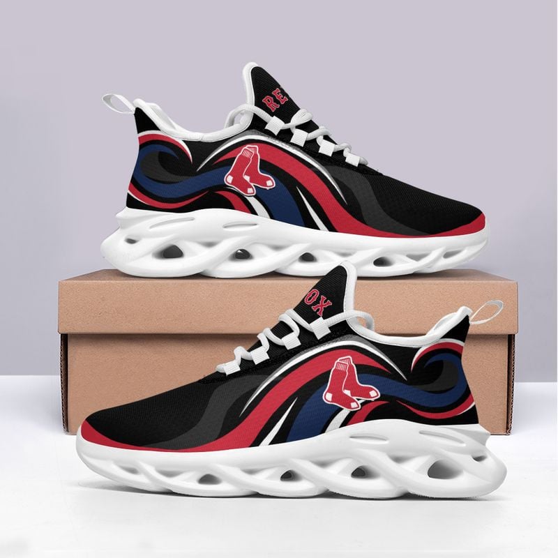 Boston Red Sox Wavy Style Max Soul Shoes NEW054736 - Famjoys Boston Red Sox Wavy Style Max Soul Shoes NEW054736 - Famjoys