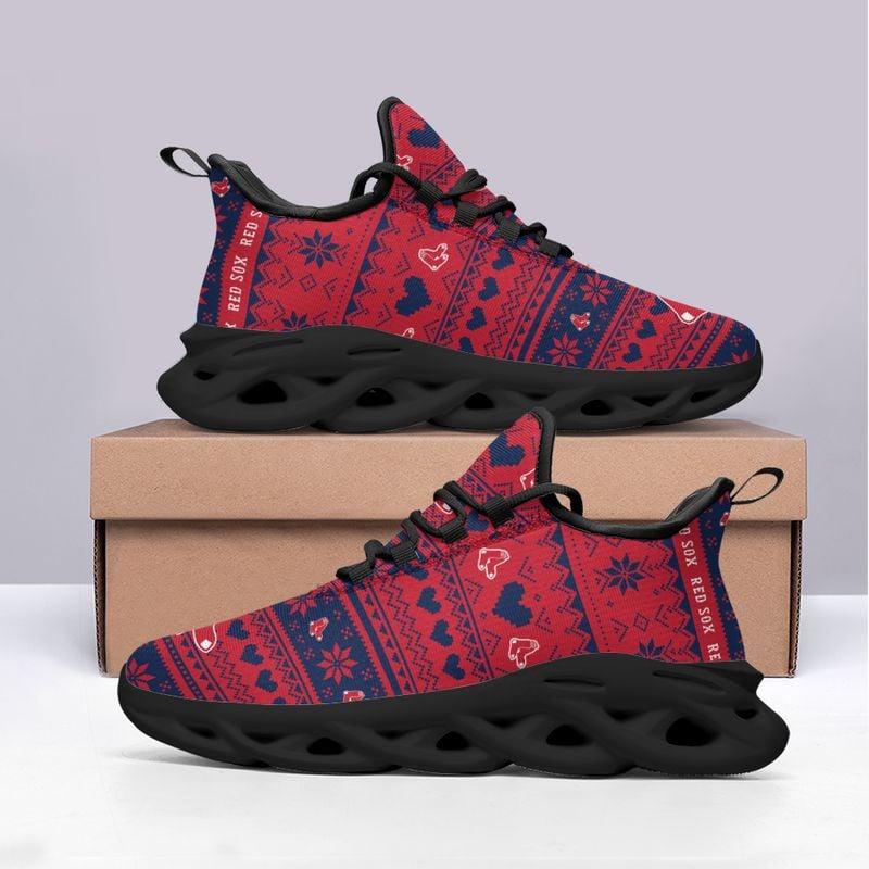 Boston Red Sox X-max Patterns Max Soul Shoes NEW055236 - Famjoys Boston Red Sox X-max Patterns Max Soul Shoes NEW055236 - Famjoys
