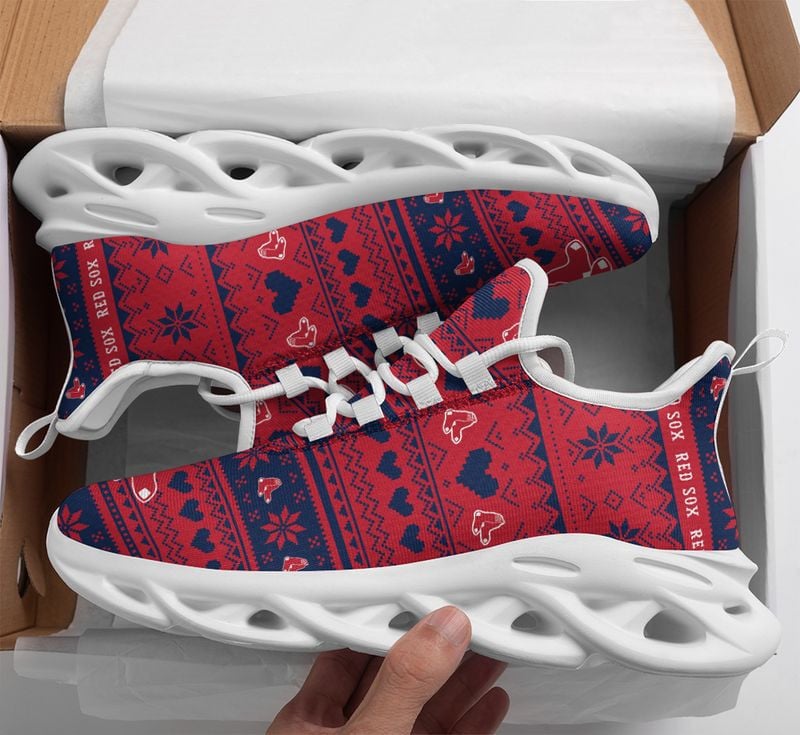 Boston Red Sox X-max Patterns Max Soul Shoes NEW055236 - Famjoys Boston Red Sox X-max Patterns Max Soul Shoes NEW055236 - Famjoys