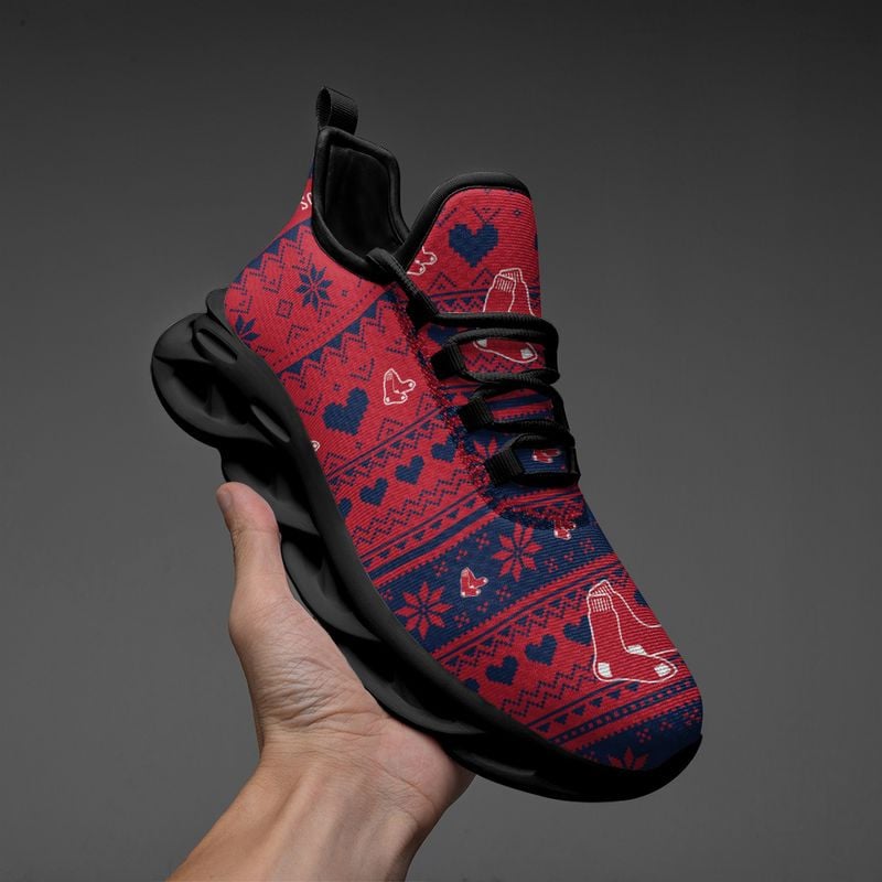 Boston Red Sox X-max Patterns Max Soul Shoes NEW055236 - Famjoys Boston Red Sox X-max Patterns Max Soul Shoes NEW055236 - Famjoys