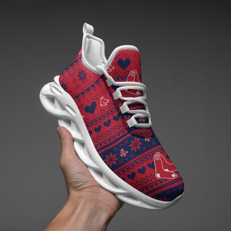 Boston Red Sox X-max Patterns Max Soul Shoes NEW055236 - Famjoys Boston Red Sox X-max Patterns Max Soul Shoes NEW055236 - Famjoys