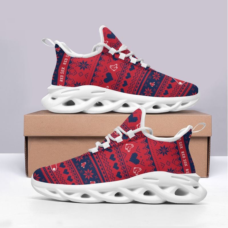 Boston Red Sox X-max Patterns Max Soul Shoes NEW055236 - Famjoys Boston Red Sox X-max Patterns Max Soul Shoes NEW055236 - Famjoys