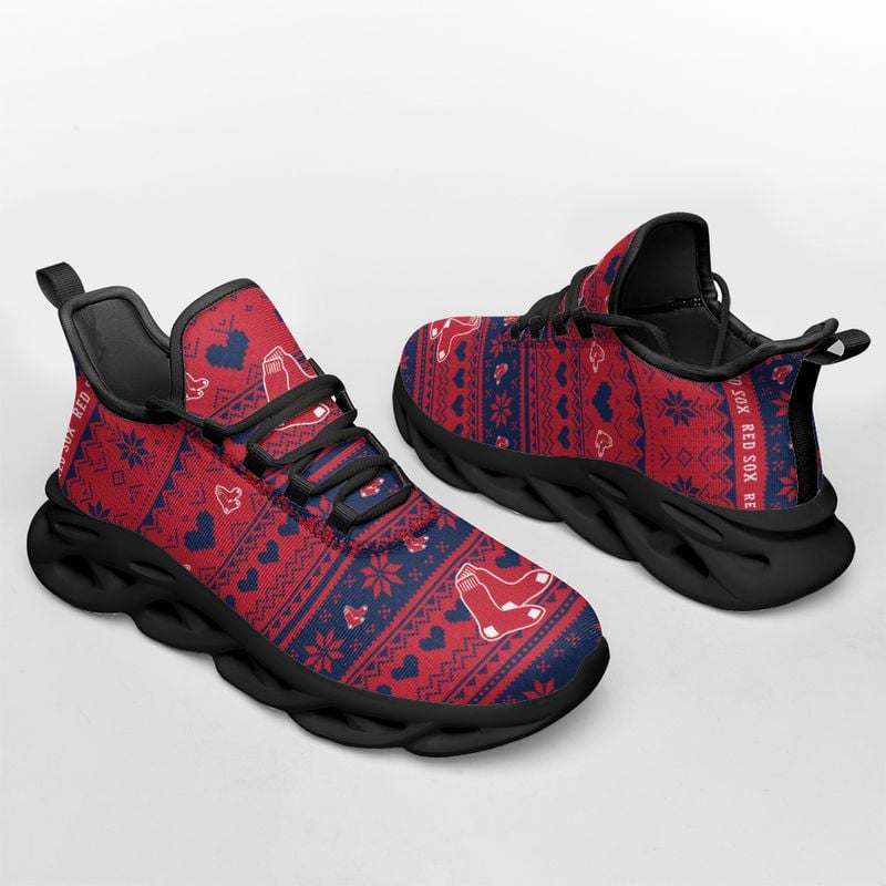 Boston Red Sox X-max Patterns Max Soul Shoes NEW055236 - Famjoys Boston Red Sox X-max Patterns Max Soul Shoes NEW055236 - Famjoys
