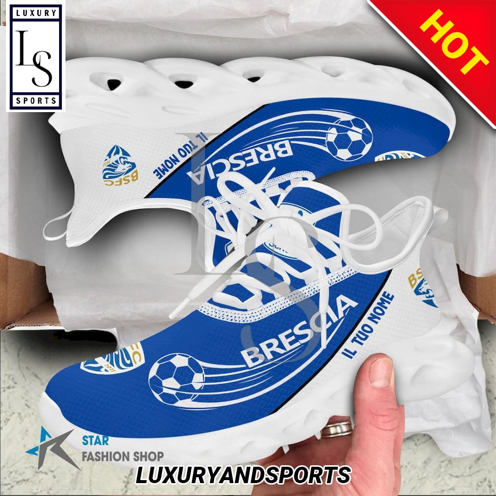 Brescia Calcio Serie B Custom Name Max Soul Shoes - Famjoys Brescia Calcio Serie B Custom Name Max Soul Shoes - Famjoys