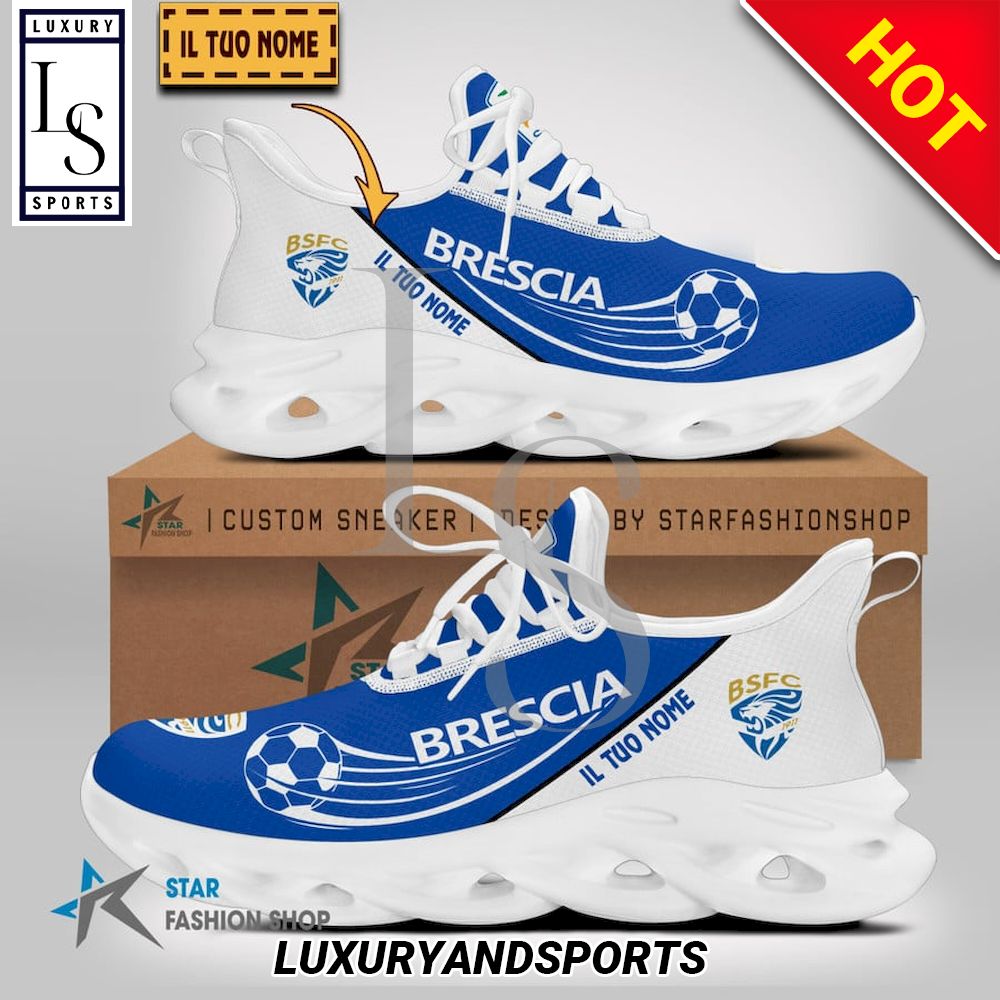 Brescia Calcio Serie B Custom Name Max Soul Shoes - Famjoys Brescia Calcio Serie B Custom Name Max Soul Shoes - Famjoys