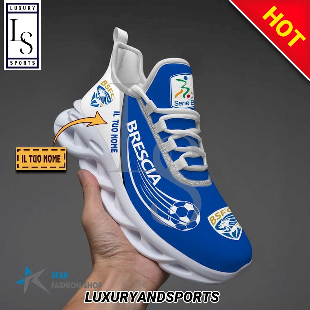 Brescia Calcio Serie B Custom Name Max Soul Shoes - Famjoys Brescia Calcio Serie B Custom Name Max Soul Shoes - Famjoys