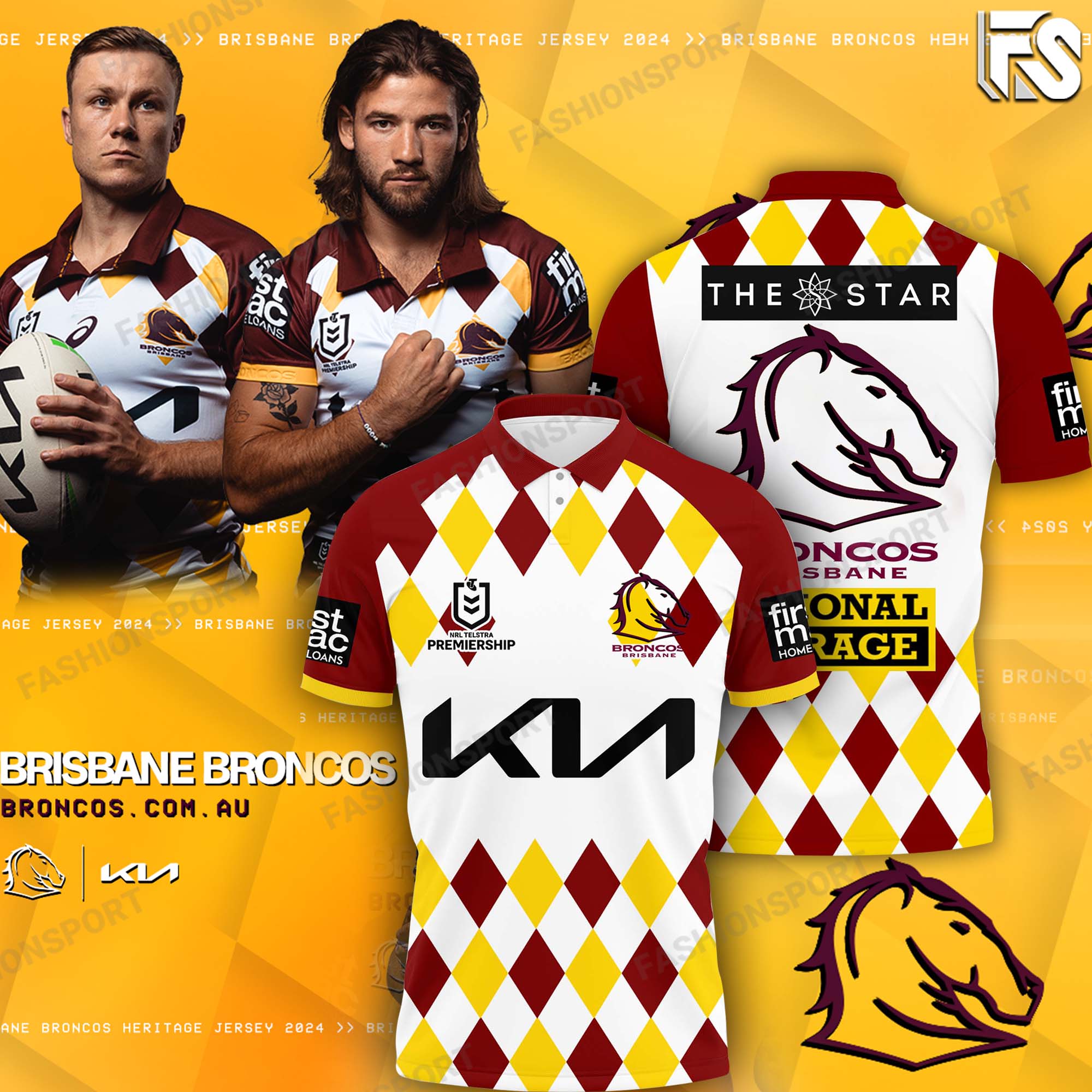 Brisbane Broncos 1994 Polo - Famjoys Brisbane Broncos 1994 Polo - Famjoys