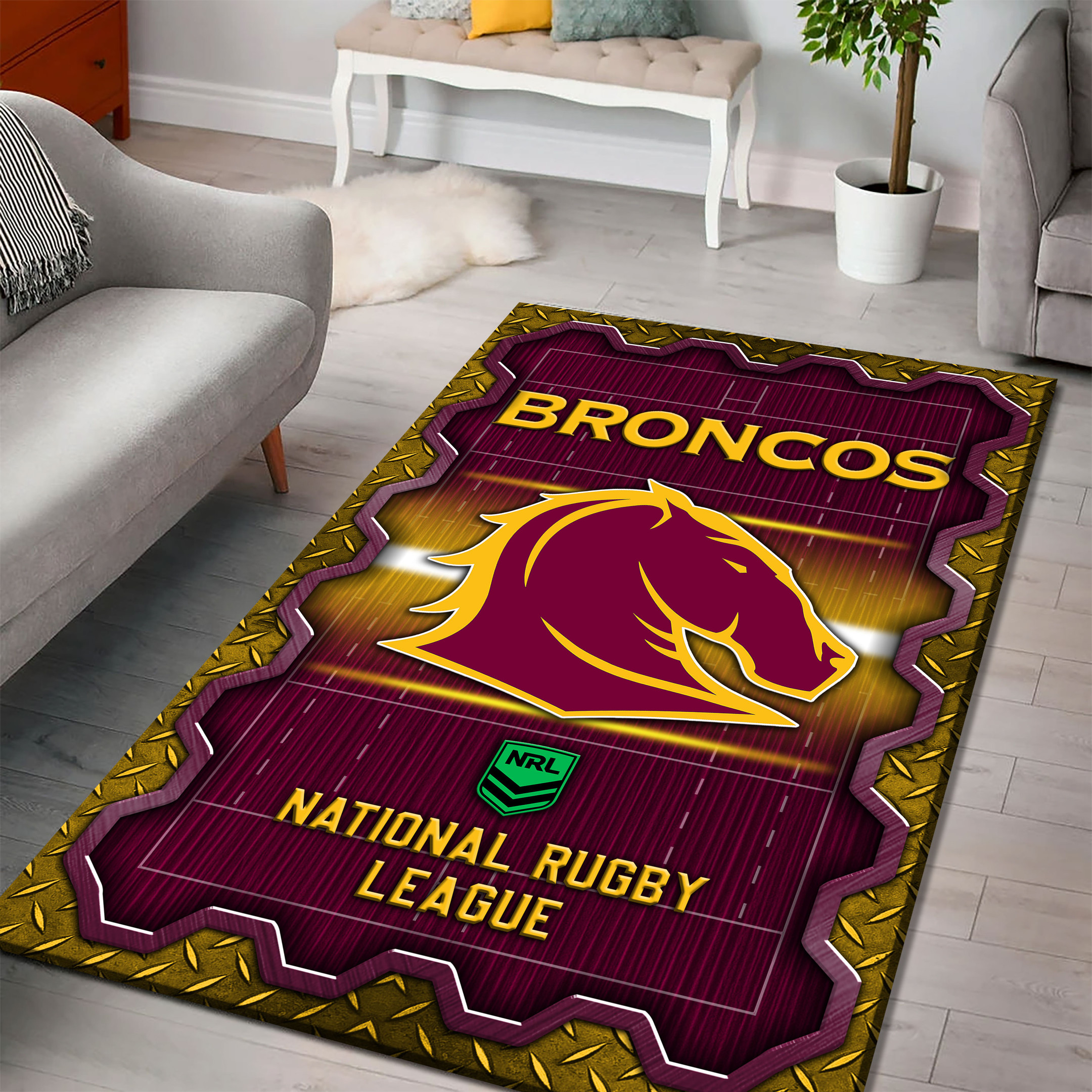 Brisbane Broncos Area Rugs 30 - Famjoys Brisbane Broncos Area Rugs 30 - Famjoys