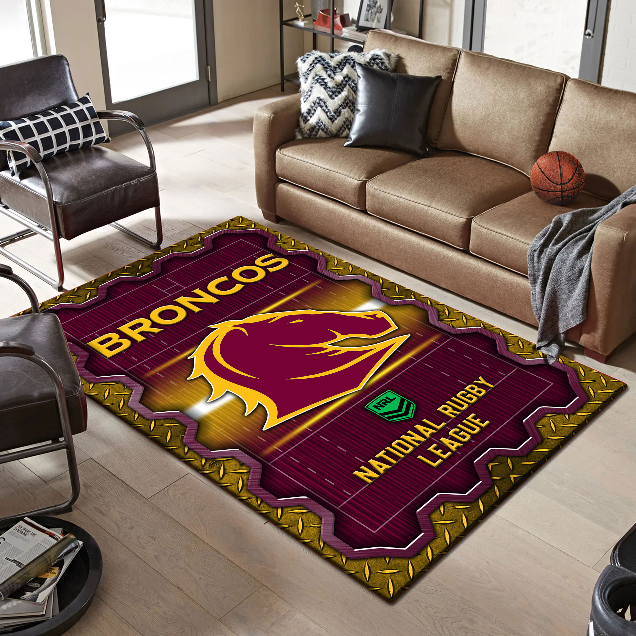 Brisbane Broncos Area Rugs 30 - Famjoys Brisbane Broncos Area Rugs 30 - Famjoys