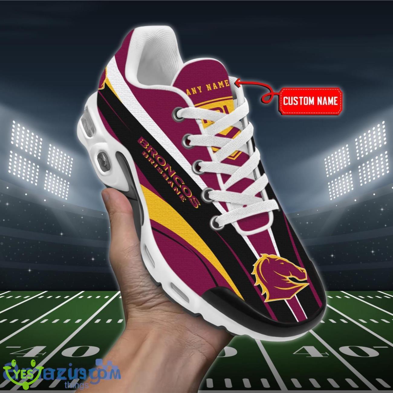 Brisbane Broncos Personalized Name Air Cushion Sports Shoes Sneaker KLTNS220207 - Famjoys Brisbane Broncos Personalized Name Air Cushion Sports Shoes Sneaker KLTNS220207 - Famjoys