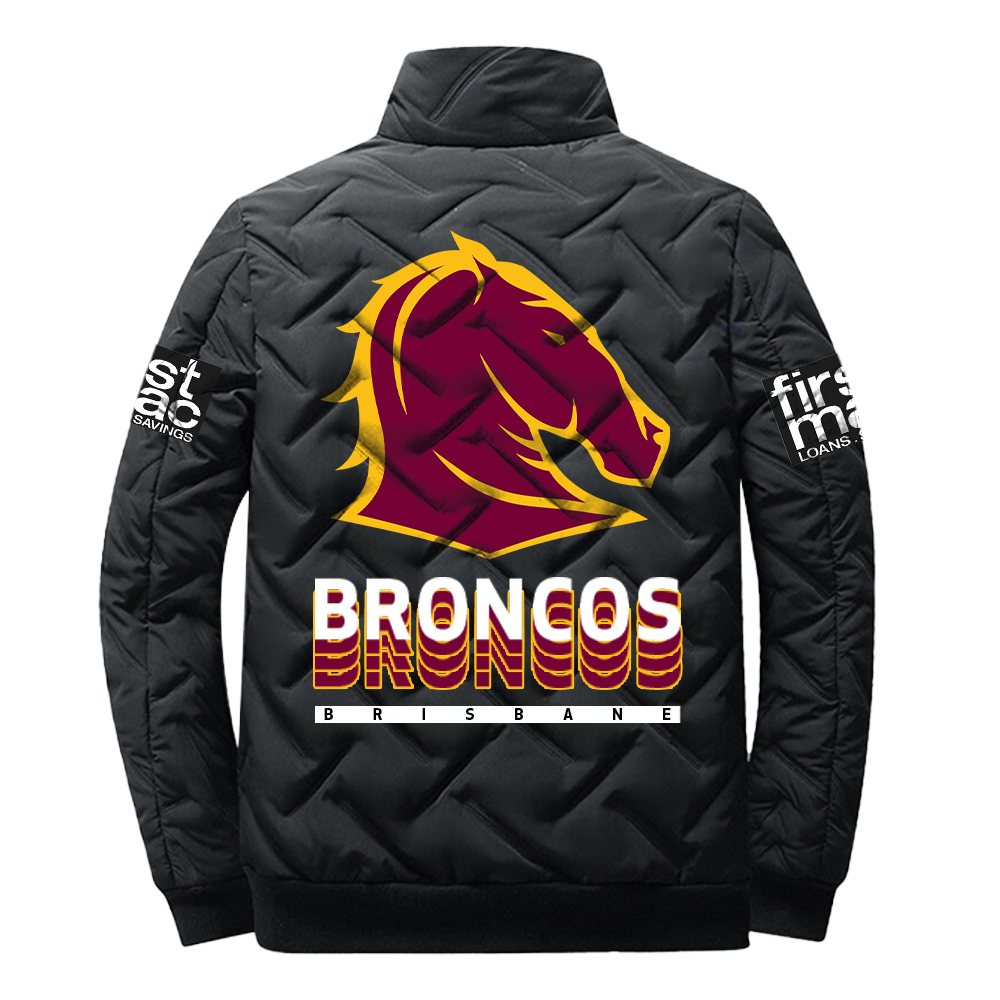 Brisbane Broncos Puffer Jacket - Famjoys Brisbane Broncos Puffer Jacket - Famjoys
