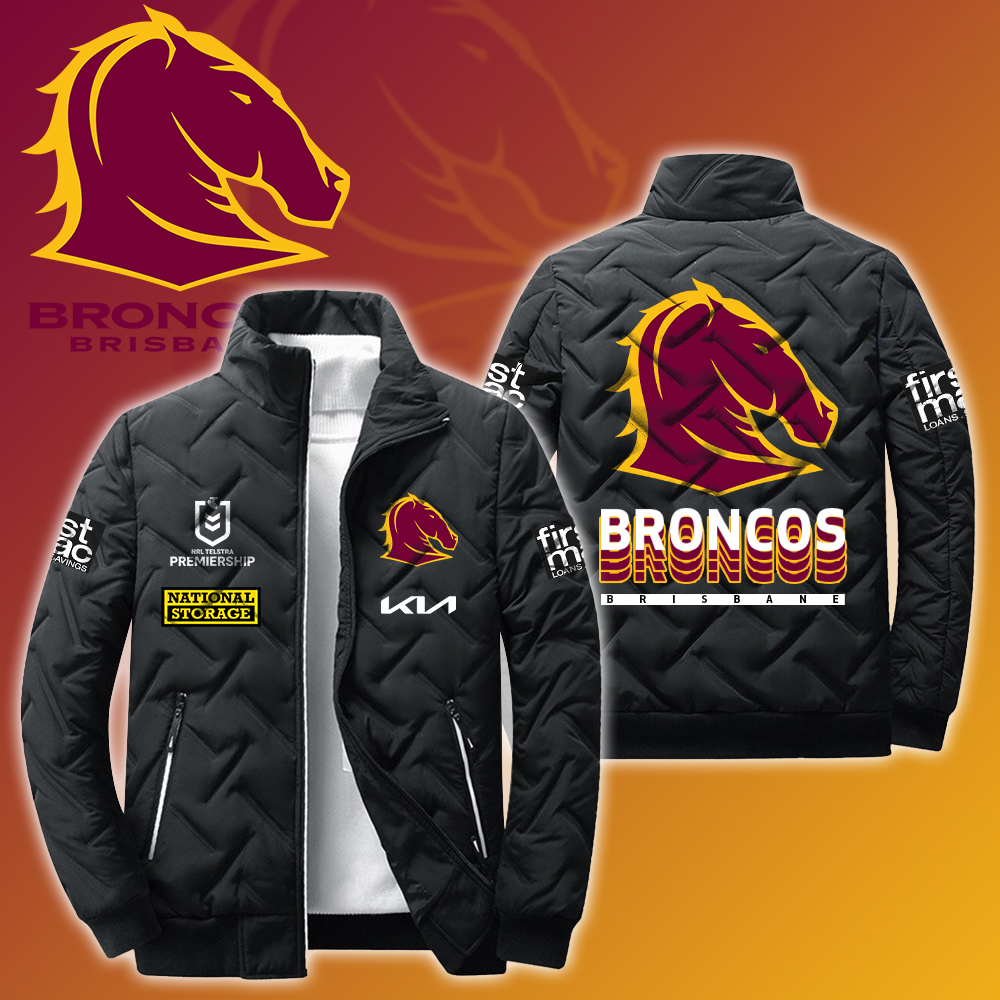 Brisbane Broncos Puffer Jacket - Famjoys Brisbane Broncos Puffer Jacket - Famjoys