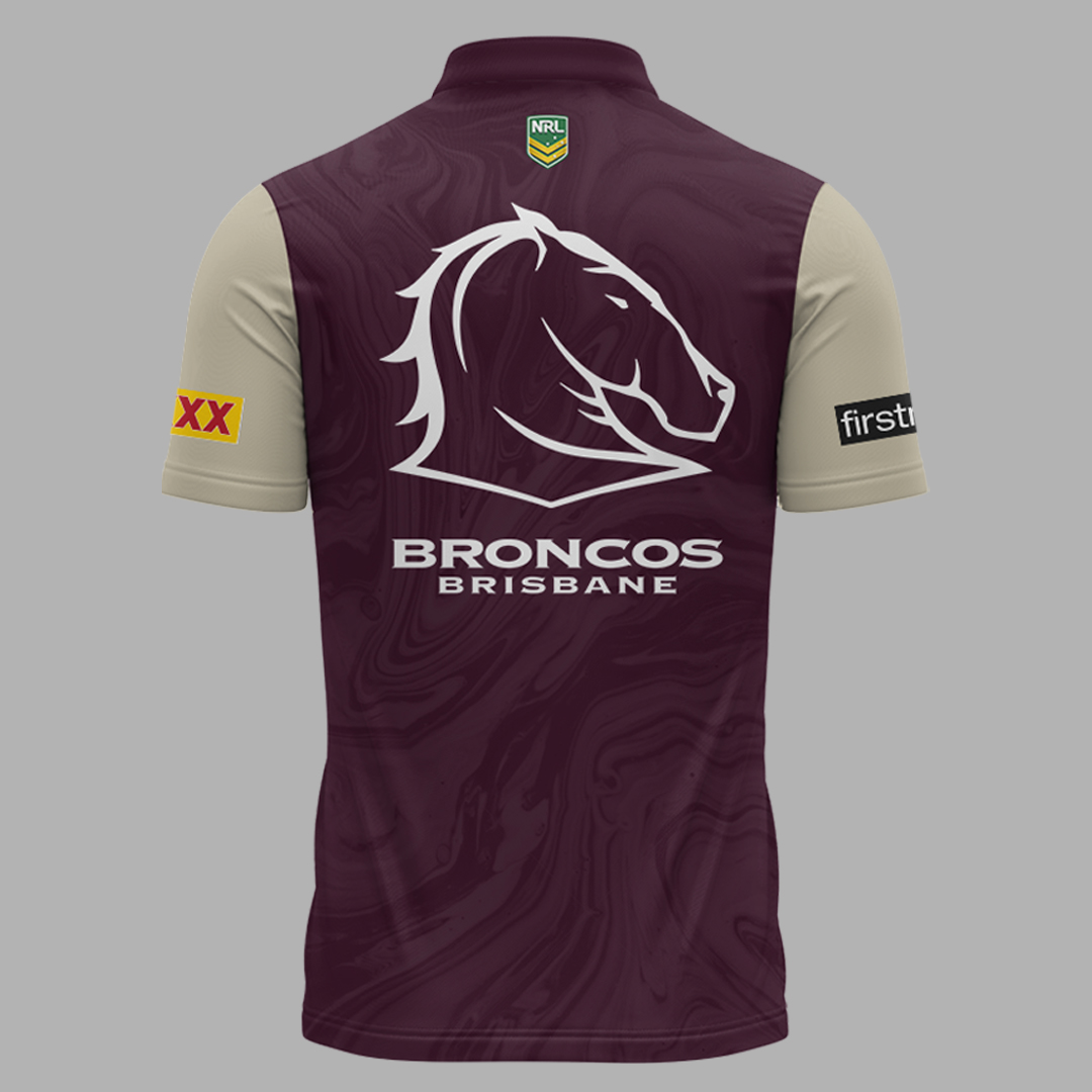 Brisbane Broncos Team 458 NRL Comfortable Polo Shirt - Famjoys Brisbane Broncos Team 458 NRL Comfortable Polo Shirt - Famjoys