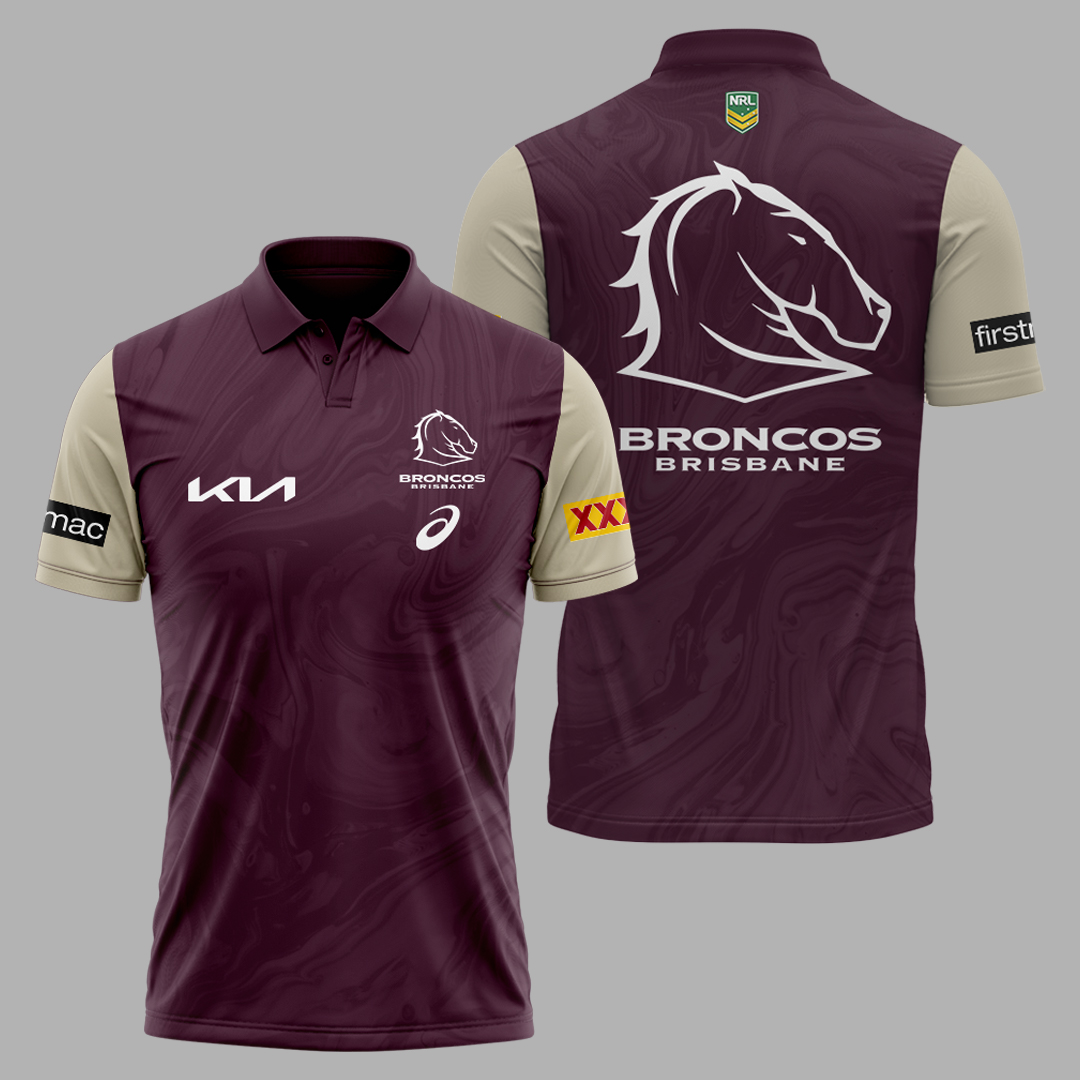Brisbane Broncos Team 458 NRL Comfortable Polo Shirt - Famjoys Brisbane Broncos Team 458 NRL Comfortable Polo Shirt - Famjoys