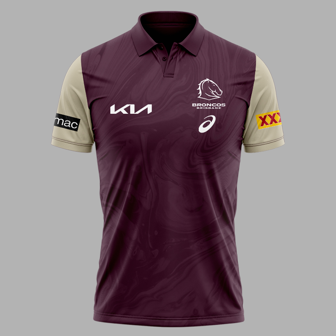 Brisbane Broncos Team 458 NRL Comfortable Polo Shirt - Famjoys Brisbane Broncos Team 458 NRL Comfortable Polo Shirt - Famjoys