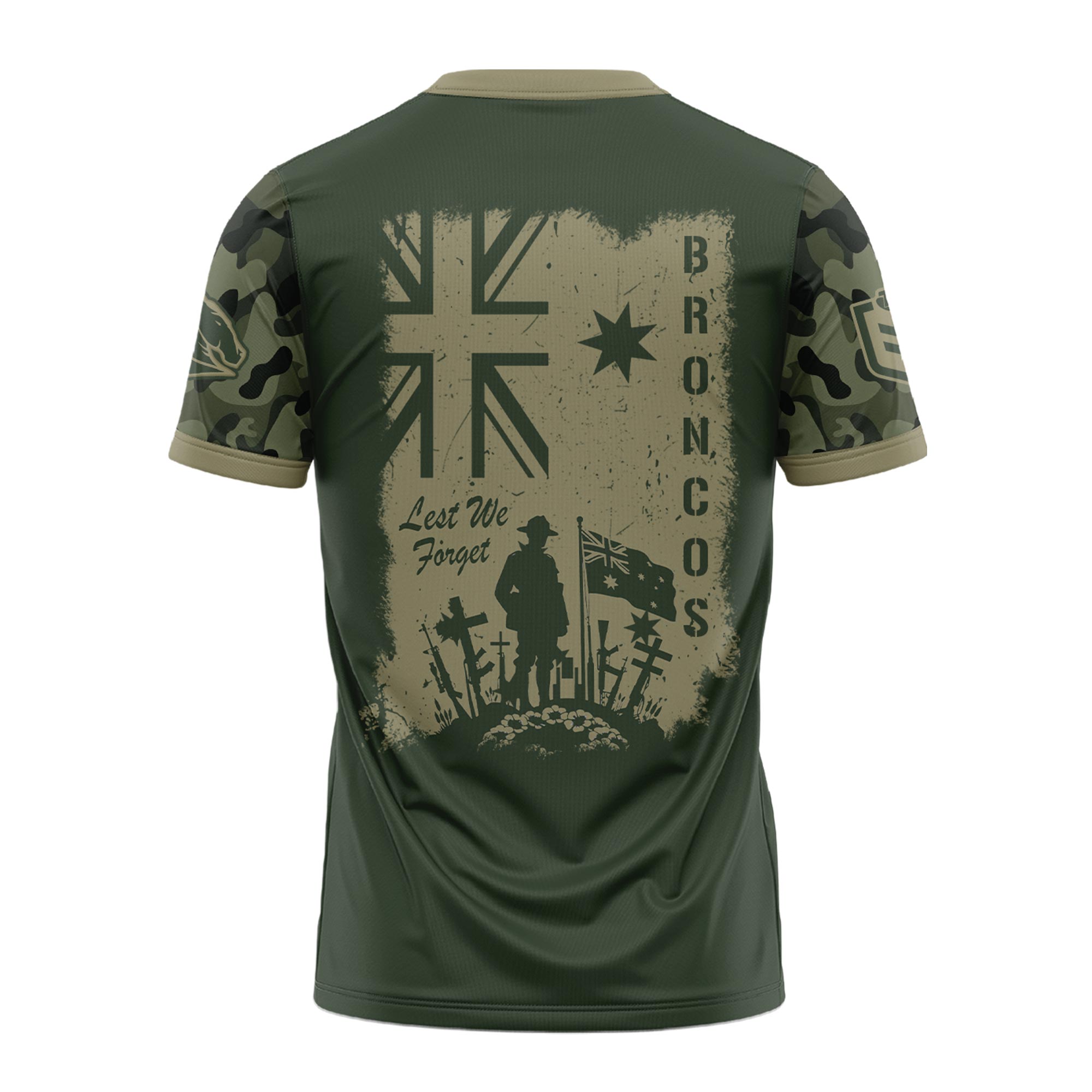 Brisbane Broncos x Anzac Day Tshirt 2025 - Famjoys Brisbane Broncos x Anzac Day Tshirt 2025 - Famjoys