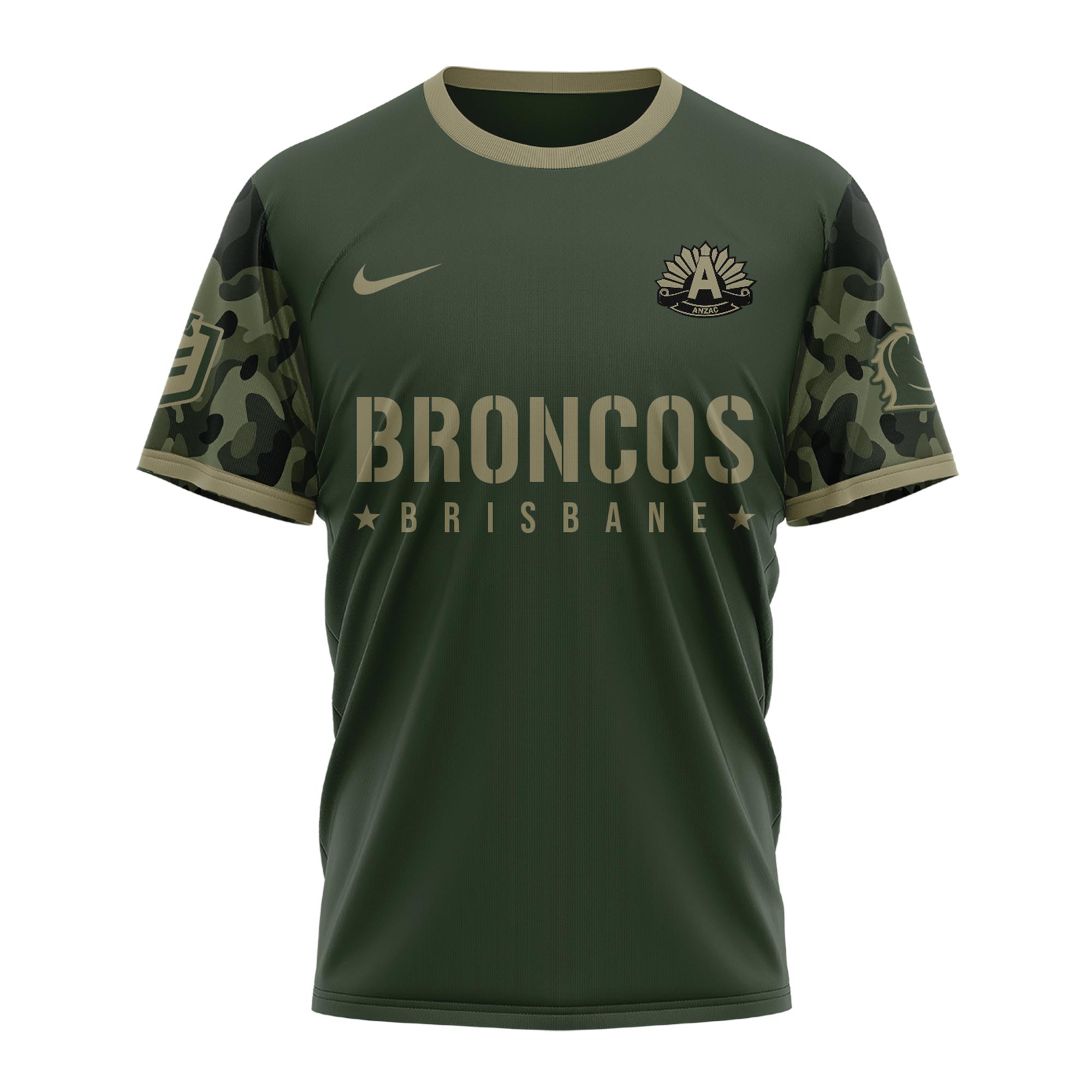 Brisbane Broncos x Anzac Day Tshirt 2025 - Famjoys Brisbane Broncos x Anzac Day Tshirt 2025 - Famjoys