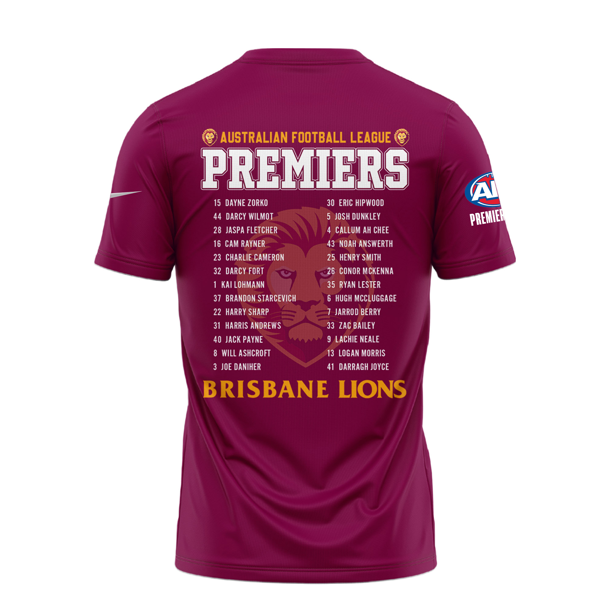 Brisbane Lions AFL Final PREMIERS T Shirt - Famjoys Brisbane Lions AFL Final PREMIERS T Shirt - Famjoys