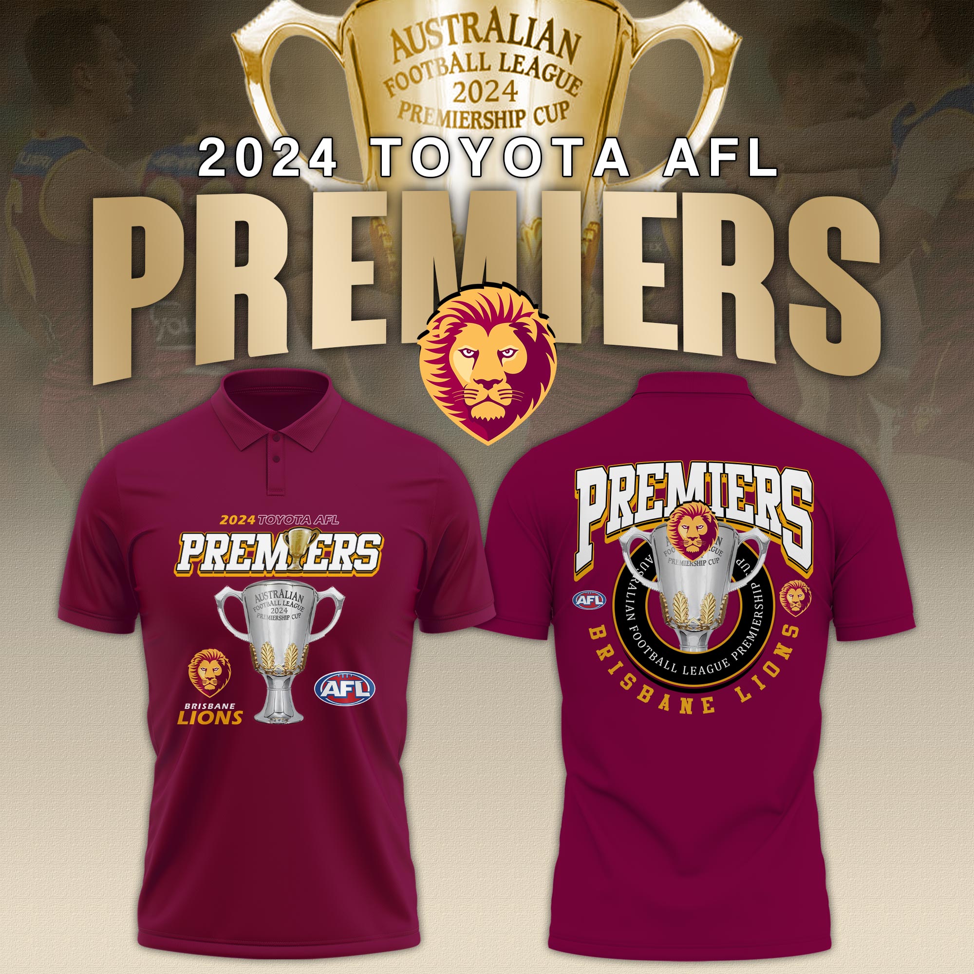 Brisbane Lions POLO Premiers AFL - Famjoys Brisbane Lions POLO Premiers AFL - Famjoys