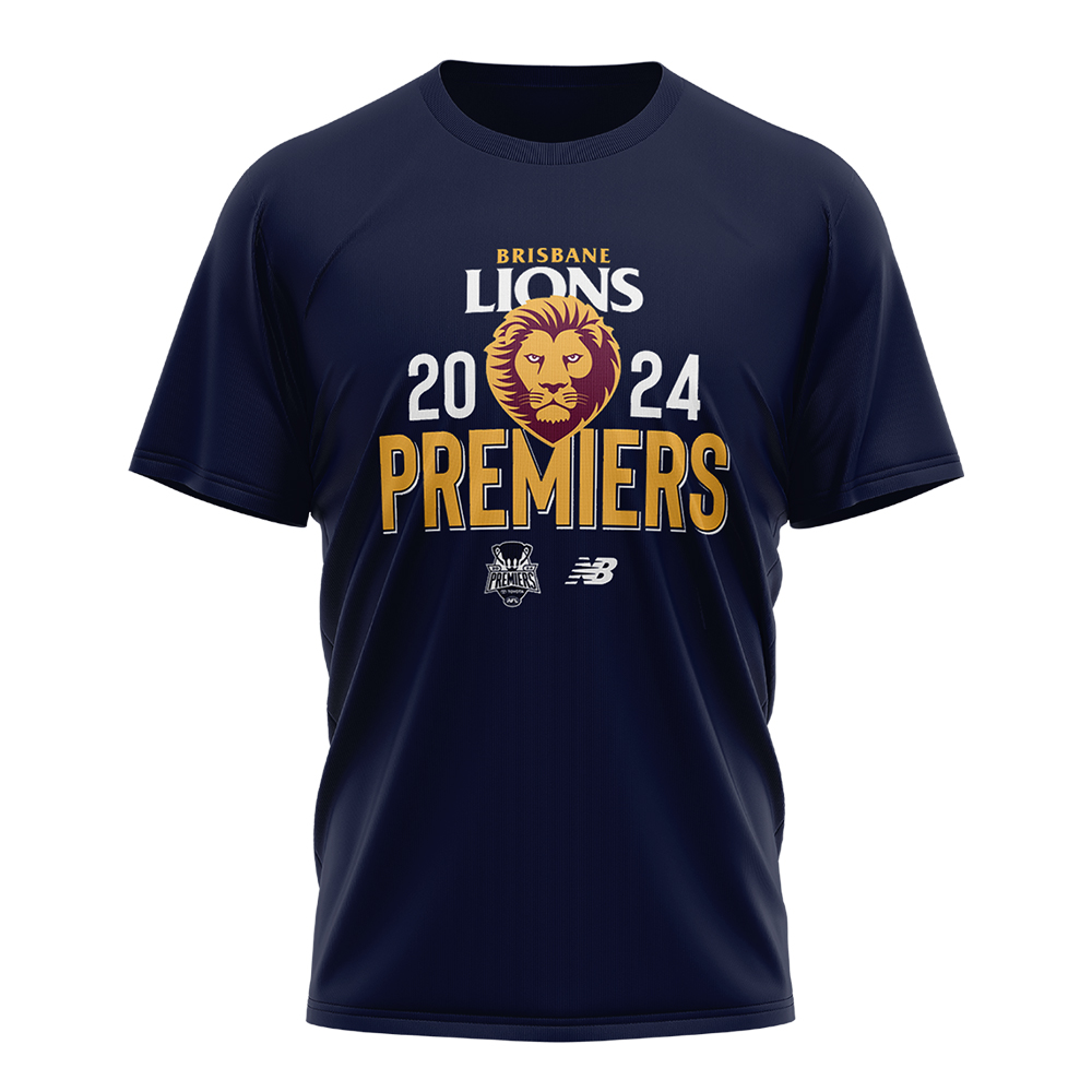 Brisbane Lions Premiers Adults Tee Version 10 - Famjoys Brisbane Lions Premiers Adults Tee Version 10 - Famjoys