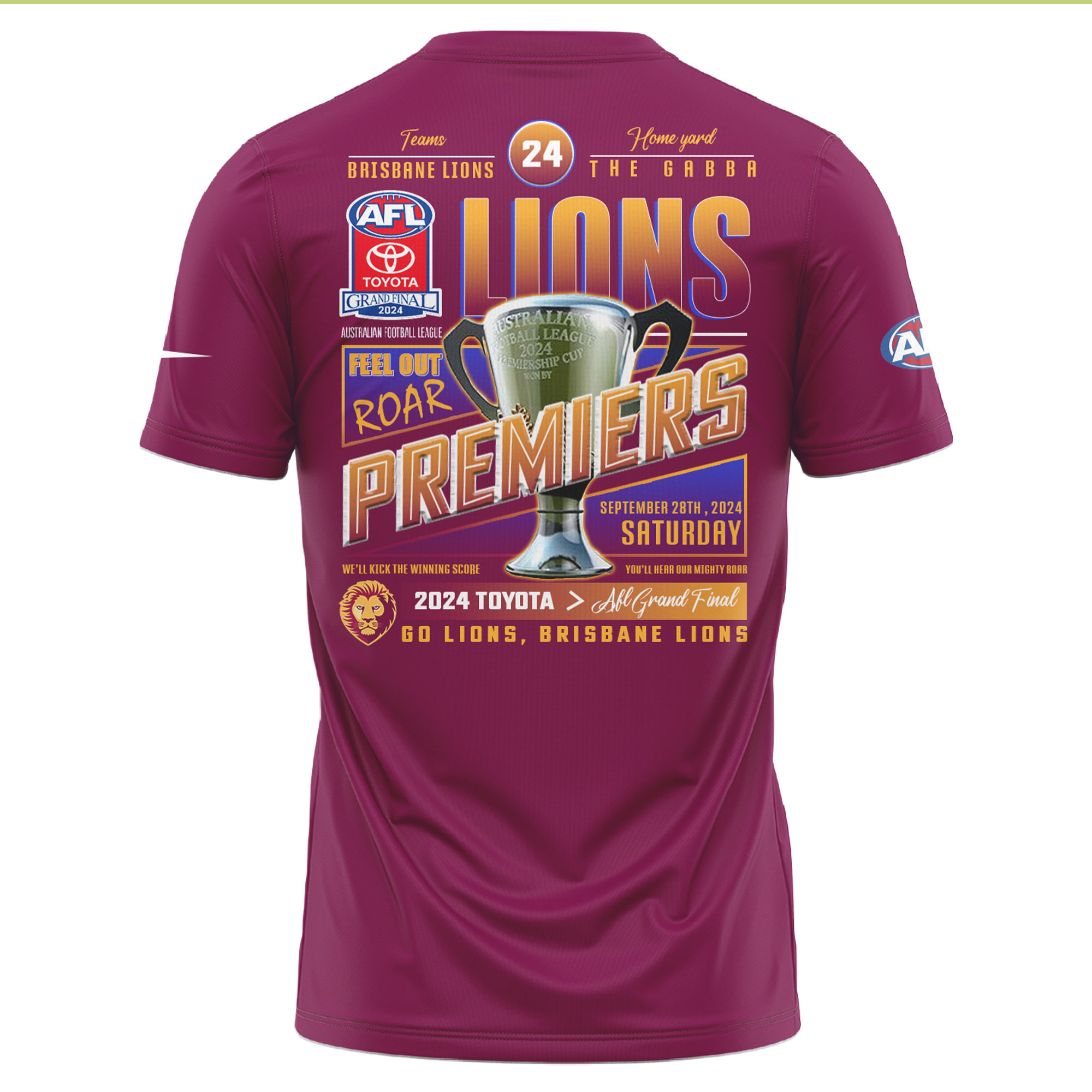 Brisbane Lions Premiers Hoodie Version 1 - Famjoys Brisbane Lions Premiers Hoodie Version 1 - Famjoys