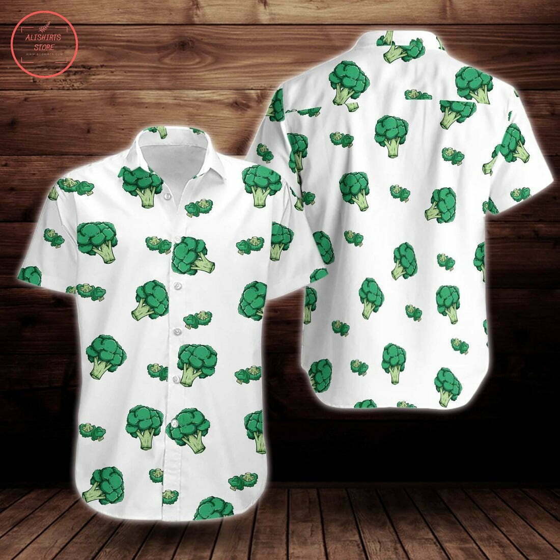 Broccoli Pattern Print Design Flower Hawaiian Shirts - Famjoys Broccoli Pattern Print Design Flower Hawaiian Shirts - Famjoys