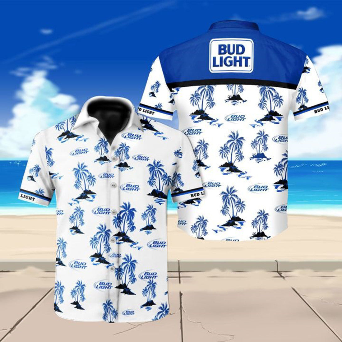 Bud Light Beer Hawaiian Shirt - Famjoys Bud Light Beer Hawaiian Shirt - Famjoys
