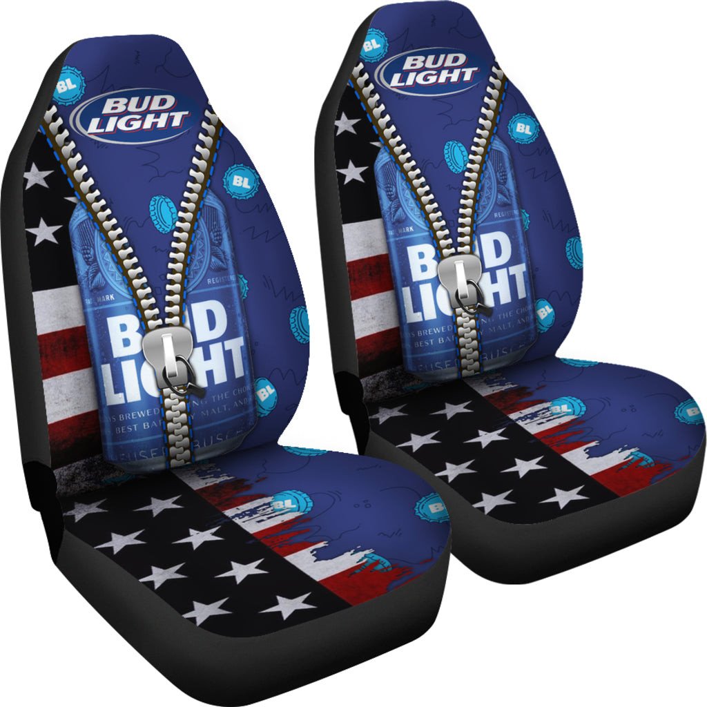 Bud Light Drinks Car Seat Covers Beer AA22091602 - Famjoys Bud Light Drinks Car Seat Covers Beer AA22091602 - Famjoys
