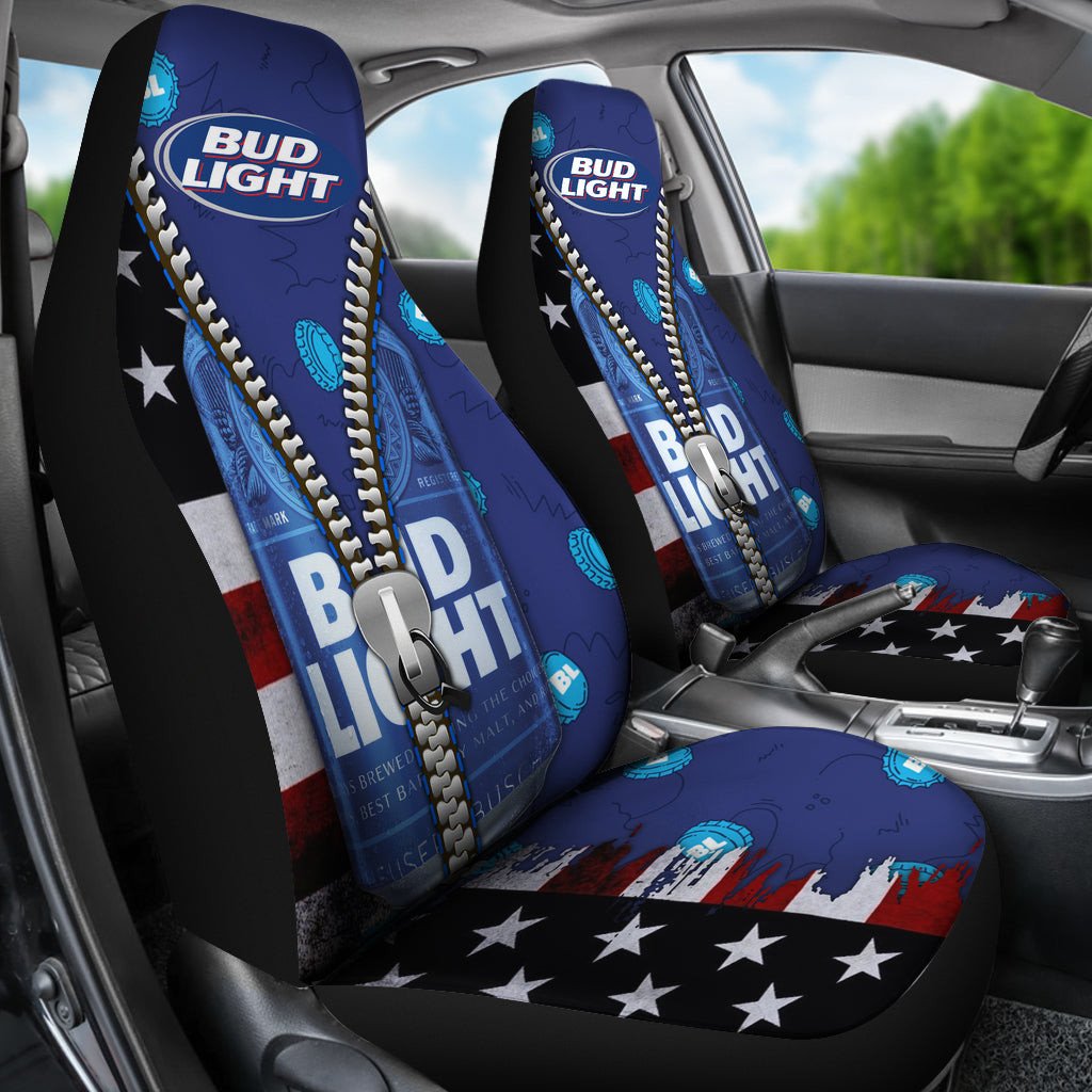 Bud Light Drinks Car Seat Covers Beer AA22091602 - Famjoys Bud Light Drinks Car Seat Covers Beer AA22091602 - Famjoys