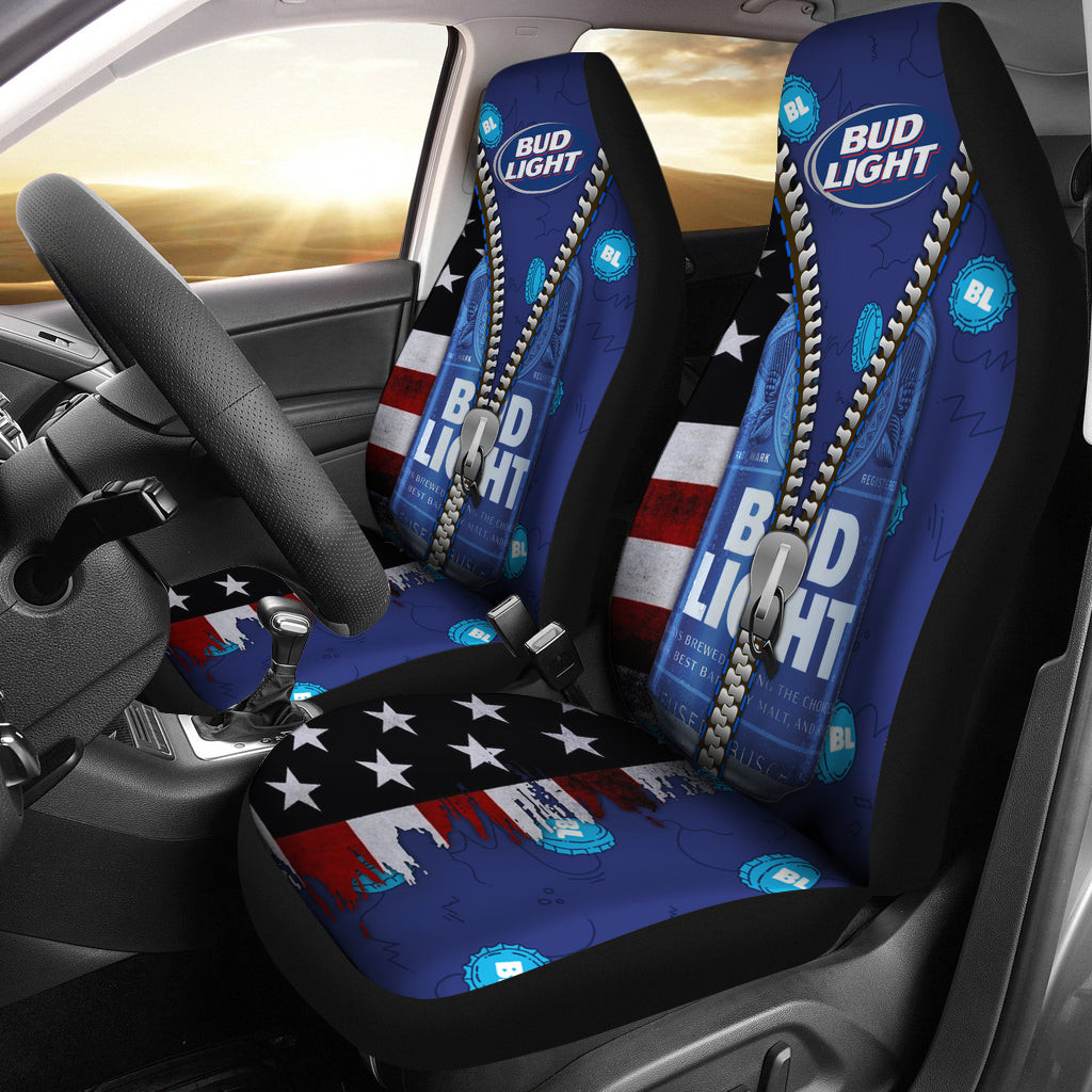 Bud Light Drinks Car Seat Covers Beer AA22091602 - Famjoys Bud Light Drinks Car Seat Covers Beer AA22091602 - Famjoys