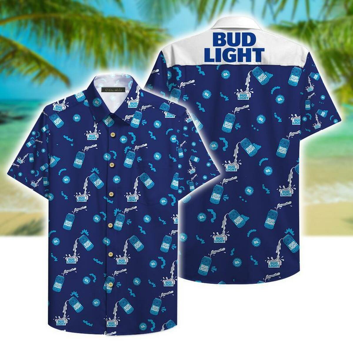 Bud Light Hawaii Hawaiian Shirt - Famjoys Bud Light Hawaii Hawaiian Shirt - Famjoys