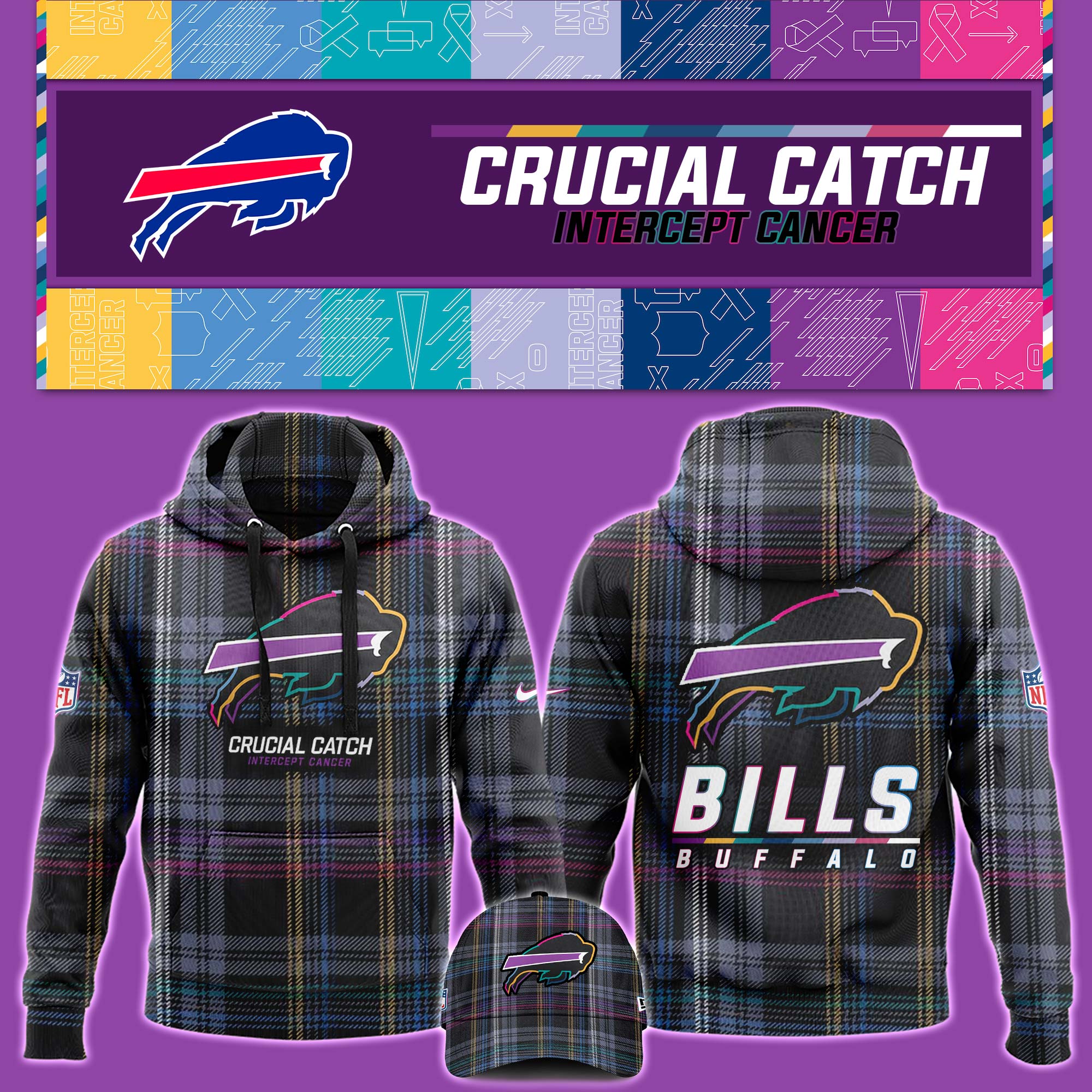 Buffalo Bill Crucial Catch Hoodie - Famjoys Buffalo Bill Crucial Catch Hoodie - Famjoys