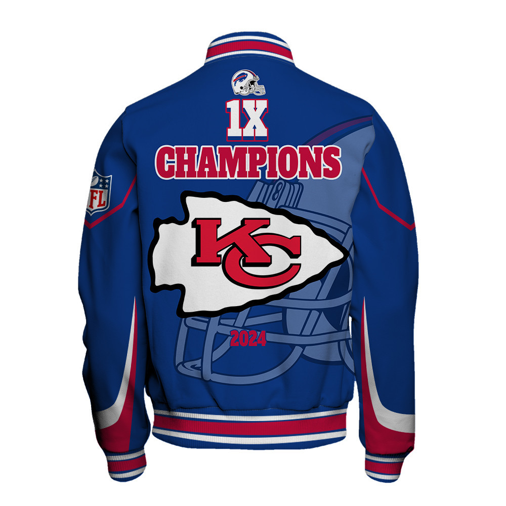 Buffalo Bills 1X Super Bowl Champions Style Varsity Jacket - Famjoys Buffalo Bills 1X Super Bowl Champions Style Varsity Jacket - Famjoys