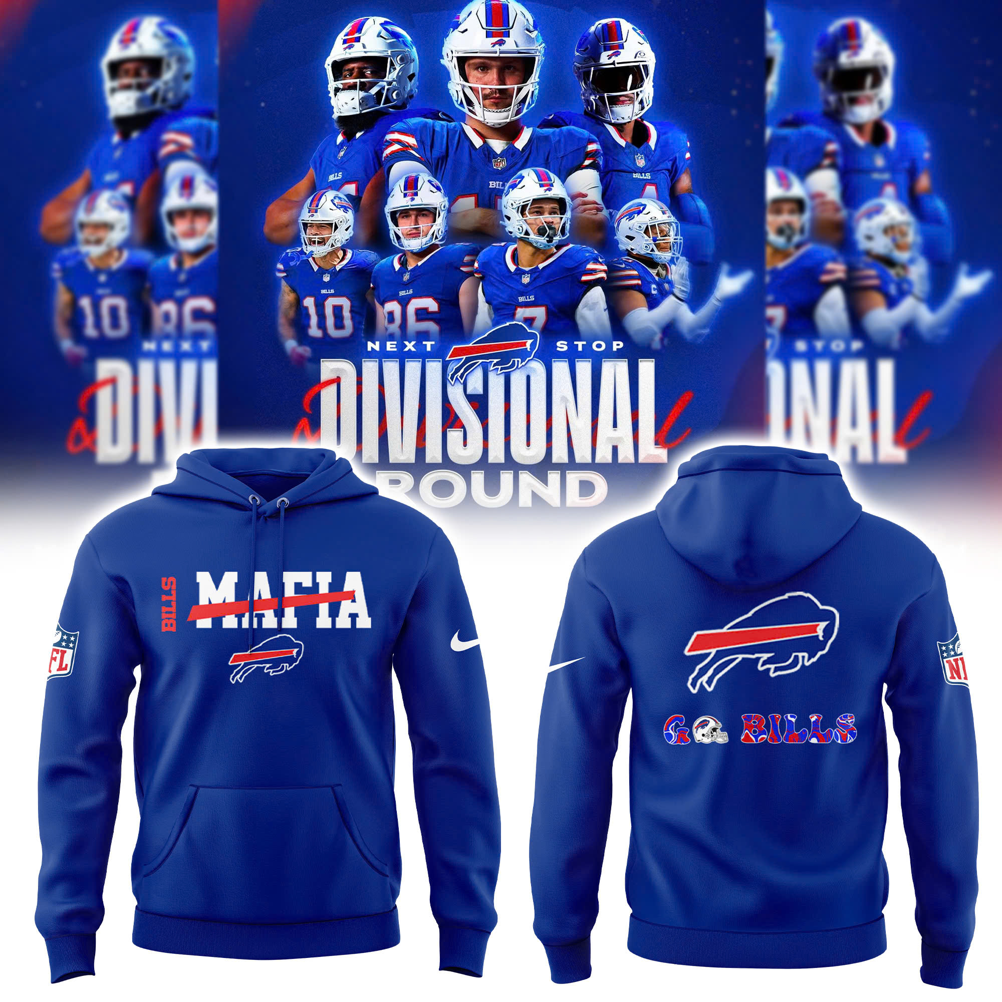 Buffalo Bills 2025 Go Bills Collection Hoodie - Famjoys Buffalo Bills 2025 Go Bills Collection Hoodie - Famjoys