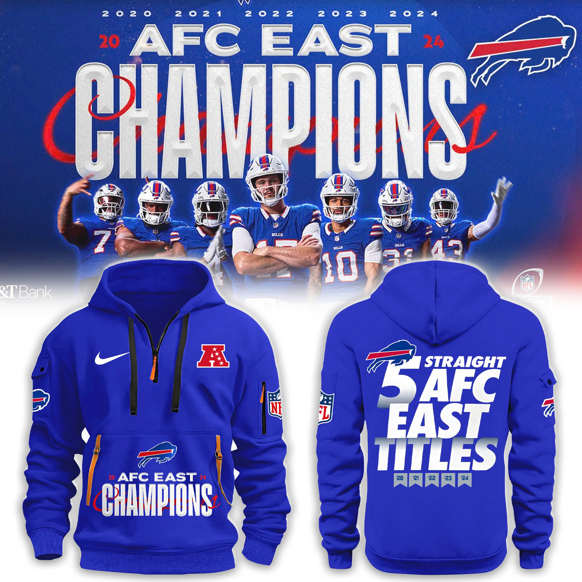 Buffalo Bills AFC East Champions Fleece Hoodie | Cap | Jogger - Famjoys Buffalo Bills AFC East Champions Fleece Hoodie | Cap | Jogger - Famjoys